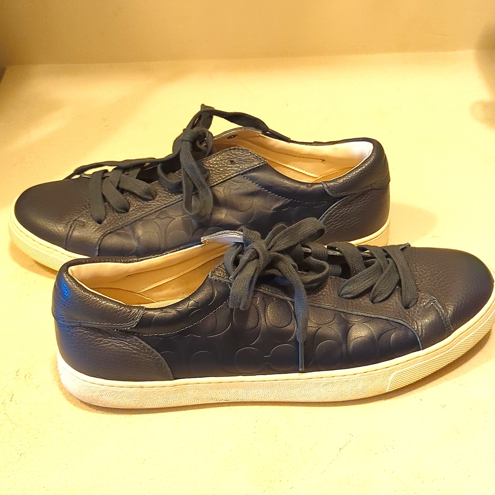 Men's Coach Size 13 Leather Signature Low Top Sneaker